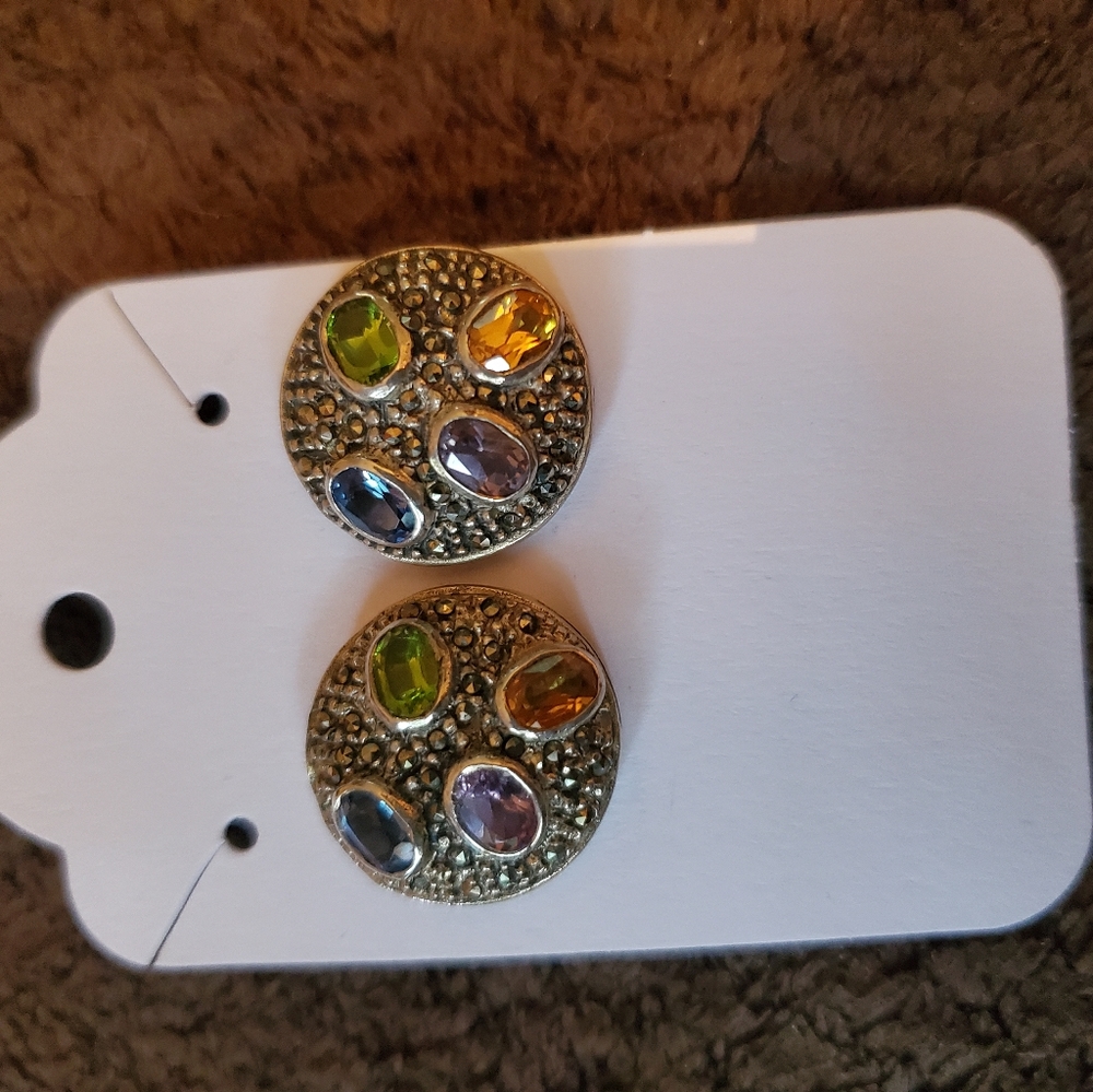 Multiple Stoned Earrings